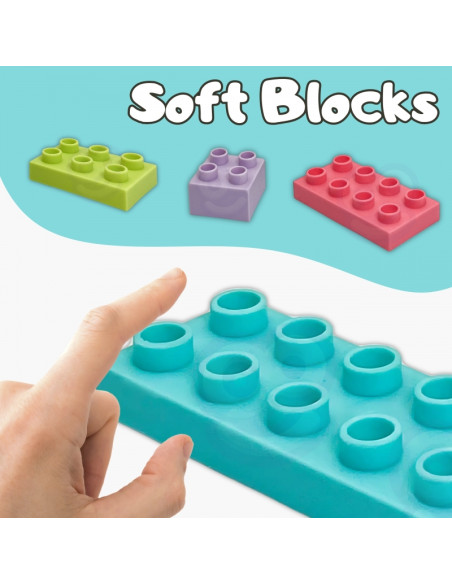 WOOPIE Klocki Soft Blocks Zestaw 99 Elementów w Pudełku WOOPIE Klocki Soft Blocks Zestaw 99 Elementów w Pudełku
