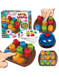 WOOPIE IQ Gra Logiczna Edukacyjno-Strategiczna 2w1 Kółko i Krzyżyk 4szt