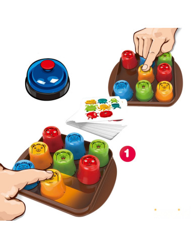 WOOPIE IQ Gra Logiczna Edukacyjno-Strategiczna 2w1 Kółko i Krzyżyk 4szt