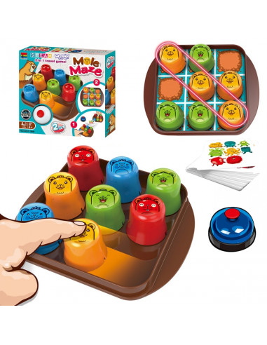 WOOPIE IQ Gra Logiczna Edukacyjno-Strategiczna 2w1 Kółko i Krzyżyk 4szt