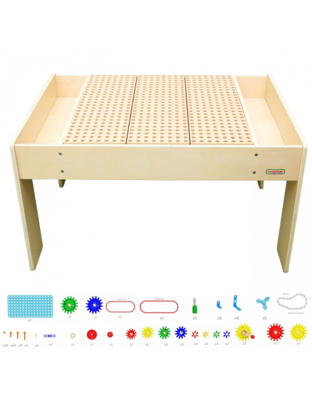 MASTERKIDZ STEM medinis mokomasis - užsiėmimų stalas MASTERKIDZ STEM medinis mokomasis - užsiėmimų stalas
