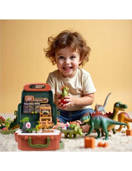 WOOPIE Walizka Dinosaur World - Edukacyjny Zestaw Odkrywcy Dinozaurów