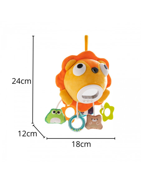 WOOPIE Baby Pluszowy Lew Maskotka Interaktywna Przytulanka Muzyczna z Zawieszkami i Gryzakami WOOPIE Baby Pluszowy Lew Maskotka Interaktywna Przytulanka Muzyczna z Zawieszkami i Gryzakami