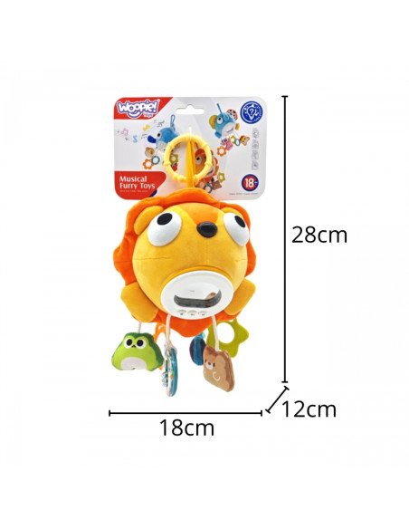 WOOPIE Baby Pluszowy Lew Maskotka Interaktywna Przytulanka Muzyczna z Zawieszkami i Gryzakami WOOPIE Baby Pluszowy Lew Maskotka Interaktywna Przytulanka Muzyczna z Zawieszkami i Gryzakami