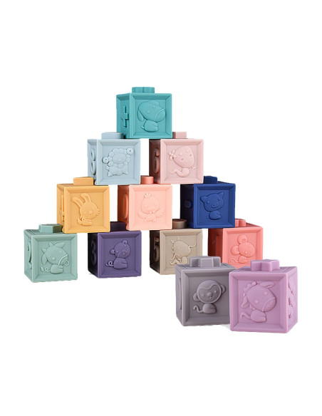 WOOPIE BABY minkštos kaladėlės, dėlionė 12 vnt. WOOPIE BABY minkštos kaladėlės, dėlionė 12 vnt.