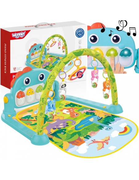 WOOPIE BABY žaidimų kilimėlis su lankeliu Dino WOOPIE BABY žaidimų kilimėlis su lankeliu Dino