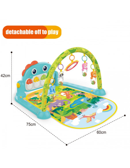 WOOPIE BABY žaidimų kilimėlis su lankeliu Dino WOOPIE BABY žaidimų kilimėlis su lankeliu Dino