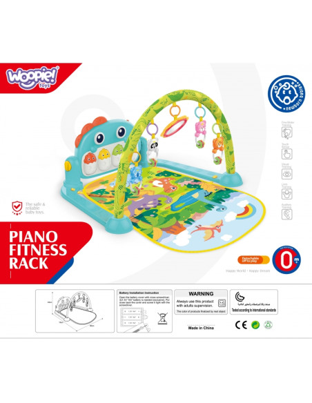 WOOPIE BABY žaidimų kilimėlis su lankeliu Dino WOOPIE BABY žaidimų kilimėlis su lankeliu Dino