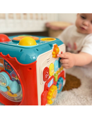 WOOPIE BABY daugiafunkcis Montessori veiklos kubas 6 viename - 18 mėn.+