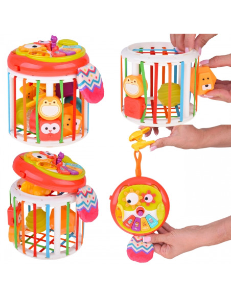 WOOPIE BABY interaktyvus būgnas „Roller“ sensorinis kubas WOOPIE BABY interaktyvus būgnas „Roller“ sensorinis kubas