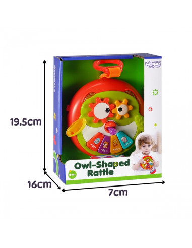 WOOPIE BABY Interactive Owl Piano Toy with Rustling Tail