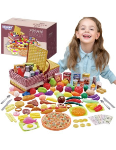 WOOPIE pikniko krepšelis su vaisiais ir daržovėmis XXL, 103 el.