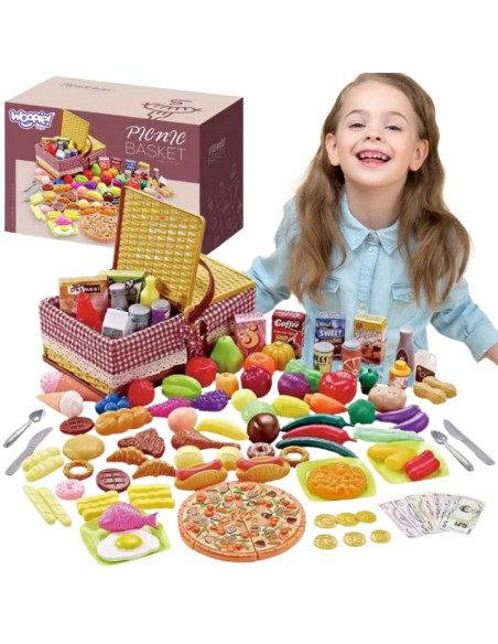 WOOPIE pikniko krepšelis su vaisiais ir daržovėmis XXL, 103 el.