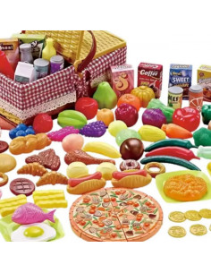 WOOPIE Kosz Piknikowy Owoce Warzywa Fast Food Zestaw XXL 103el. 2