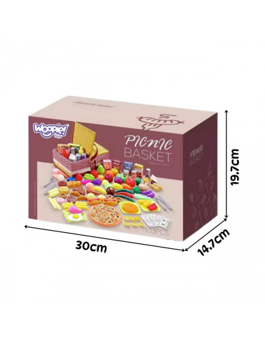WOOPIE Picnic Basket Fruit Vegetables Fast Food Set XXL 103 pcs.