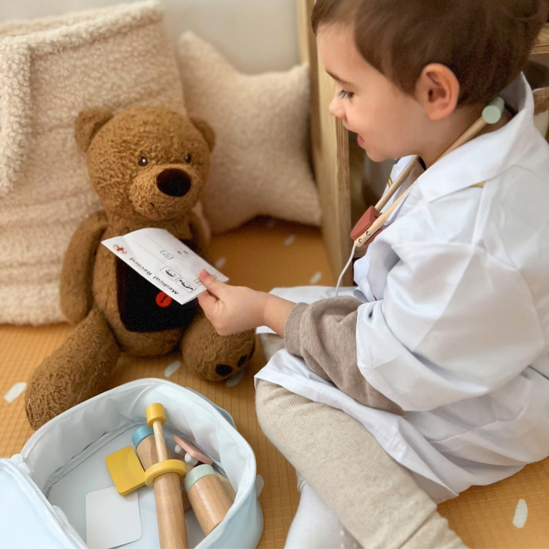 TOOKY TOY Mažasis daktaras Medinis daktaro rinkinys dėkle su priedais