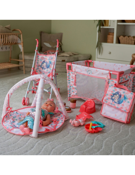 Кукла WOOPIE ROYAL Baby Doll 36 см. Интерактивный набор XXL "Русалочка" для ухода за больными 18 в 1