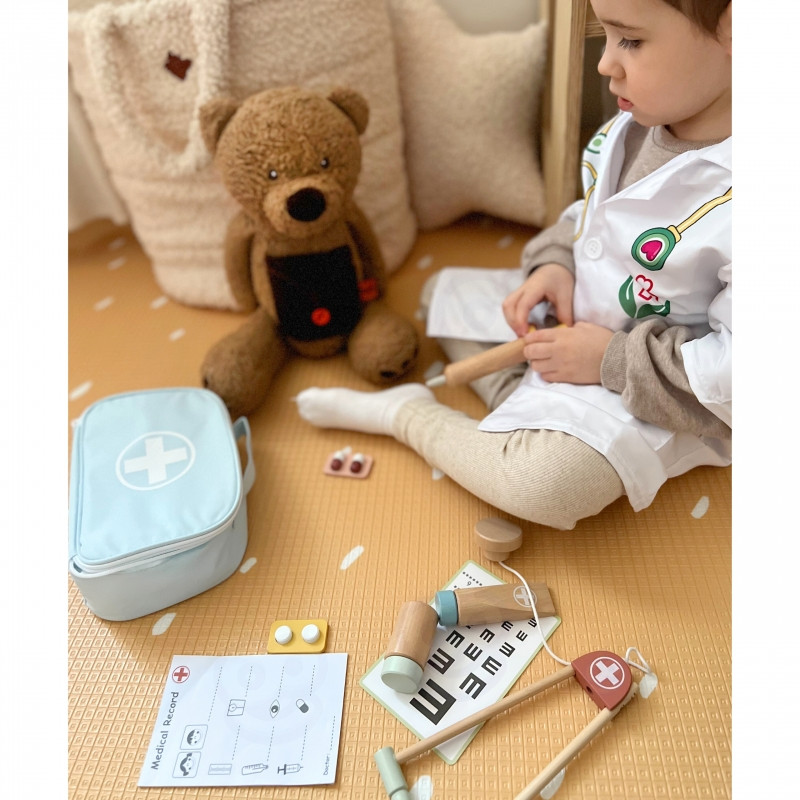 TOOKY TOY Mažasis daktaras Medinis daktaro rinkinys dėkle su priedais