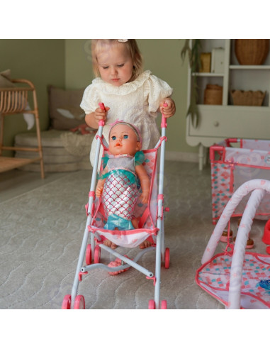 WOOPIE ROYAL Lalka Bobas 36 cm Syrenka Interaktywna Zestaw XXL Opiekunka 18w1