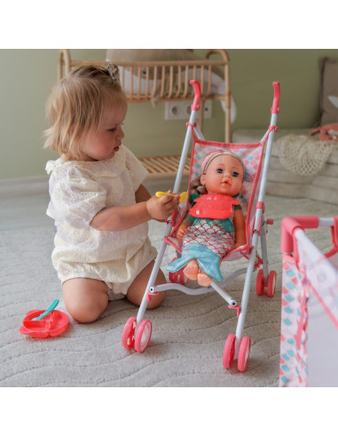 WOOPIE ROYAL Lalka Bobas 36 cm Syrenka Interaktywna Zestaw XXL Opiekunka 18w1