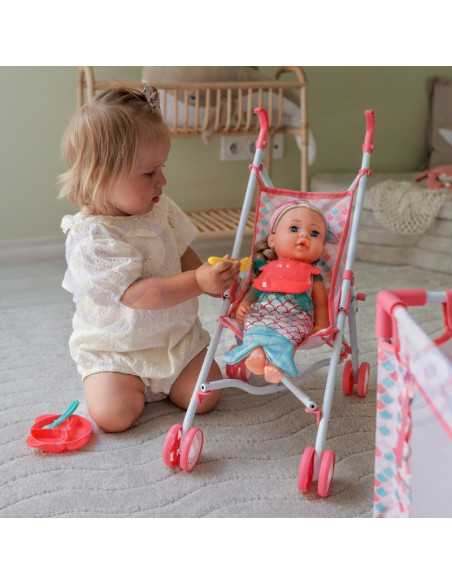 Кукла WOOPIE ROYAL Baby Doll 36 см. Интерактивный набор XXL "Русалочка" для ухода за больными 18 в 1