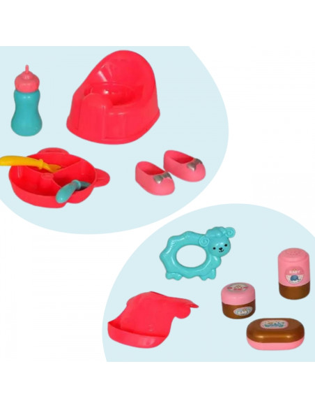 Кукла WOOPIE ROYAL Baby Doll 36 см. Интерактивный набор XXL "Русалочка" для ухода за больными 18 в 1