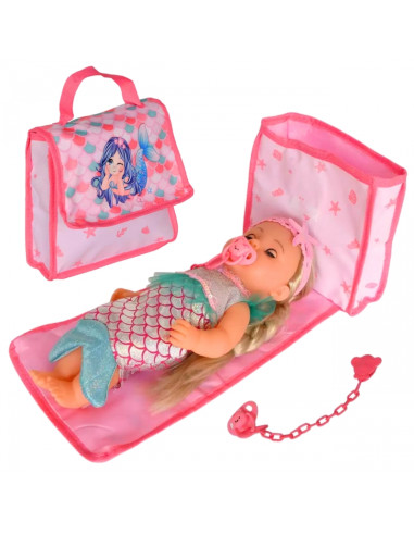 WOOPIE ROYAL Lalka Bobas 36 cm Syrenka Interaktywna Zestaw XXL Opiekunka 18w1