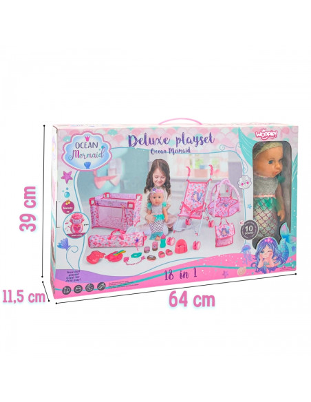 WOOPIE ROYAL kūdikio lėlė 36 cm undinėlės interaktyvus rinkinys XXL WOOPIE ROYAL kūdikio lėlė 36 cm undinėlės interaktyvus rinkinys XXL