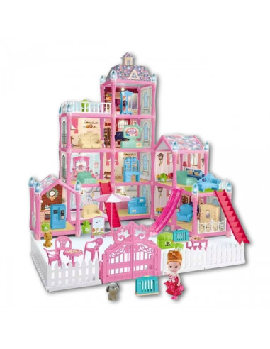 Кукольный домик-вилла WOOPIE с аксессуарами и светящейся куклой 275 предметов.