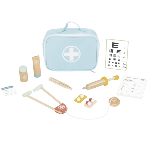 TOOKY TOY Little Doctor Деревянный набор доктора в переносном чемоданчике с аксессуарами