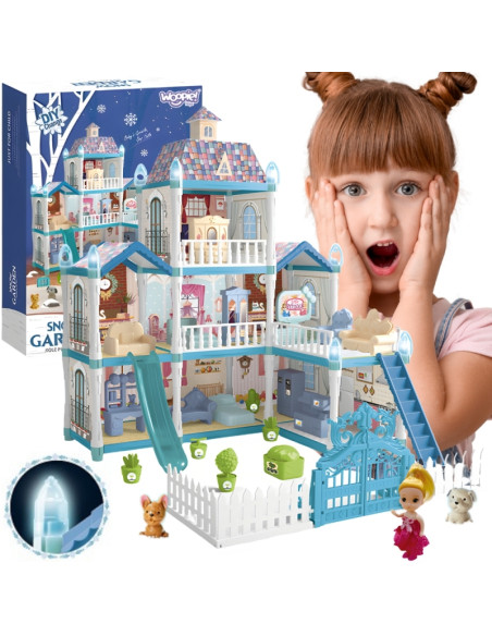 WOOPIE žiemos sodo lėlių namelis su priedais, 191 el.