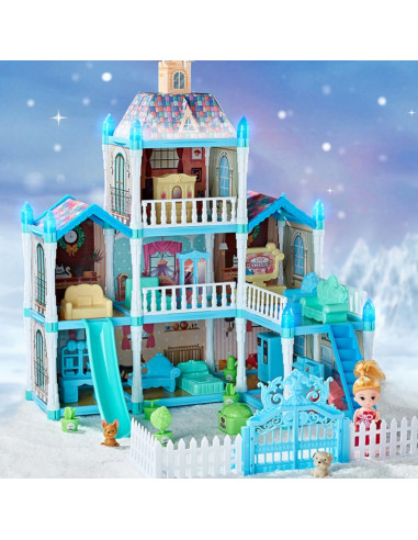 WOOPIE žiemos sodo lėlių namelis su priedais, 191 el.