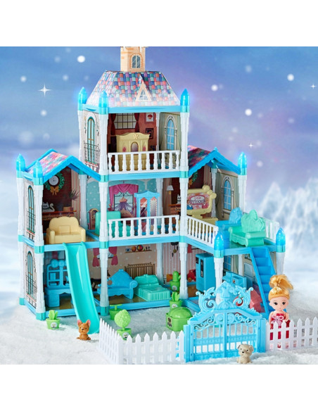 WOOPIE žiemos sodo lėlių namelis su priedais, 191 el.