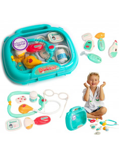 WOOPIE medicinos rinkinys Mažasis Daktaras Daktaras Lagamine Šviesos ir garsai + Aksesuarai