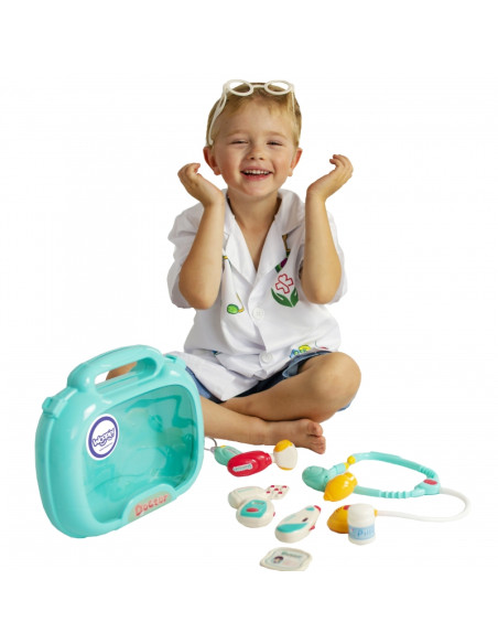 WOOPIE medicinos rinkinys Mažasis Daktaras Daktaras Lagamine Šviesos ir garsai + Aksesuarai
