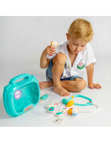 WOOPIE medicinos rinkinys Mažasis Daktaras Daktaras Lagamine Šviesos ir garsai + Aksesuarai