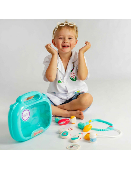 WOOPIE medicinos rinkinys Mažasis Daktaras Daktaras Lagamine Šviesos ir garsai + Aksesuarai