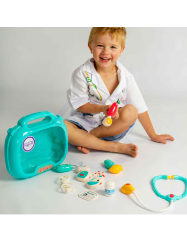 WOOPIE medicinos rinkinys Mažasis Daktaras Daktaras Lagamine Šviesos ir garsai + Aksesuarai