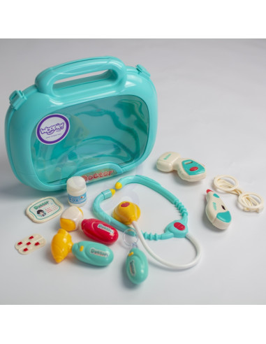 WOOPIE medicinos rinkinys Mažasis Daktaras Daktaras Lagamine Šviesos ir garsai + Aksesuarai