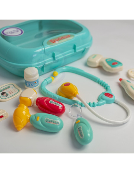 WOOPIE medicinos rinkinys Mažasis Daktaras Daktaras Lagamine Šviesos ir garsai + Aksesuarai