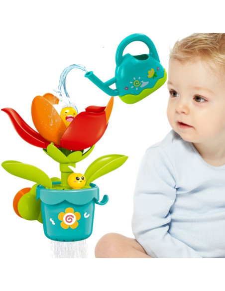 WOOPIE BABY Žydinčios gėlės vonios žaislas su laistytuvu