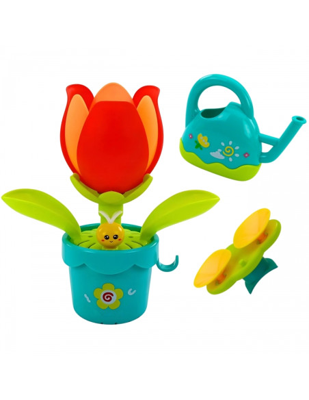 WOOPIE BABY Žydinčios gėlės vonios žaislas su laistytuvu