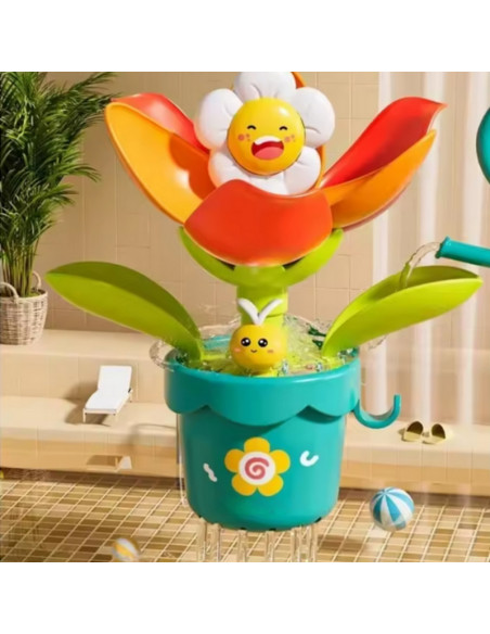 WOOPIE BABY Žydinčios gėlės vonios žaislas su laistytuvu
