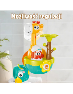 WOOPIE BABY Žirafos vonios žaislas su siurbimo puodelio piltuvu 2