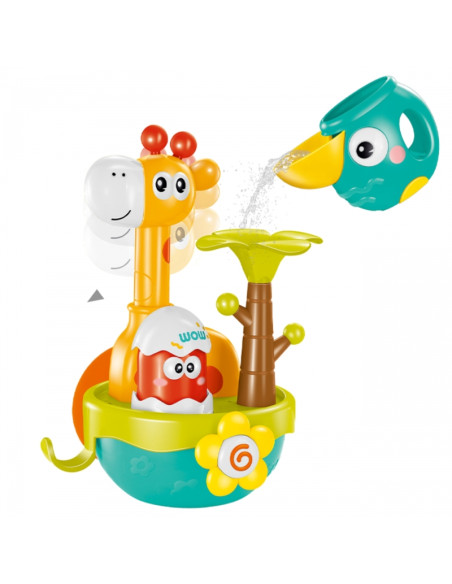 WOOPIE BABY Žirafos vonios žaislas su siurbimo puodelio piltuvu WOOPIE BABY Žirafos vonios žaislas su siurbimo puodelio piltuvu