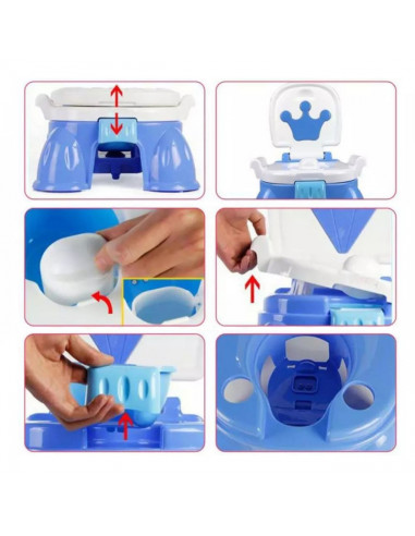 WOOPIE BABY pirmasis puodukas vaikams su muzika 3in1 kėdės laiptelis