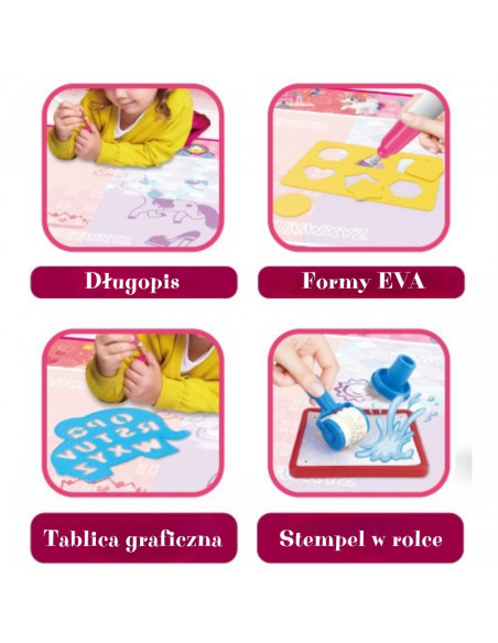 WOOPIE stebuklingas vandens piešimo kilimėlis mažosioms princesėms