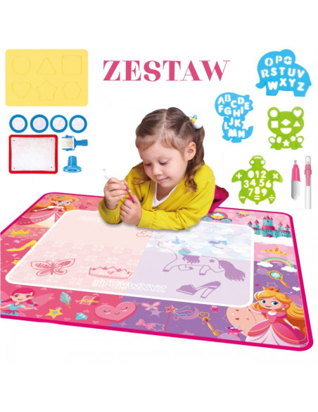 WOOPIE stebuklingas vandens piešimo kilimėlis mažosioms princesėms