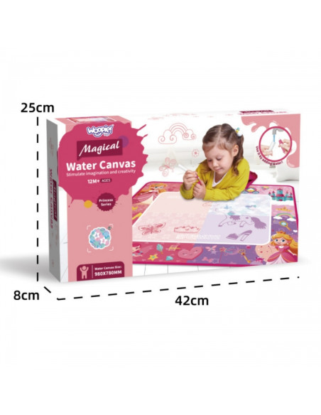 WOOPIE stebuklingas vandens piešimo kilimėlis mažosioms princesėms