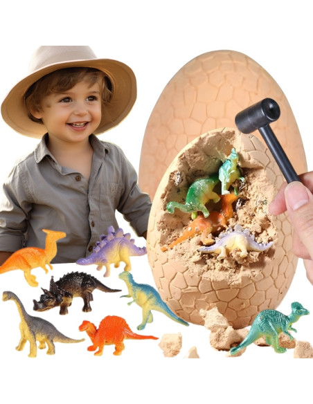 WOOPIE dinozaurų kiaušinių kasimo archeologo rinkinys 12 dinozaurų kasimui